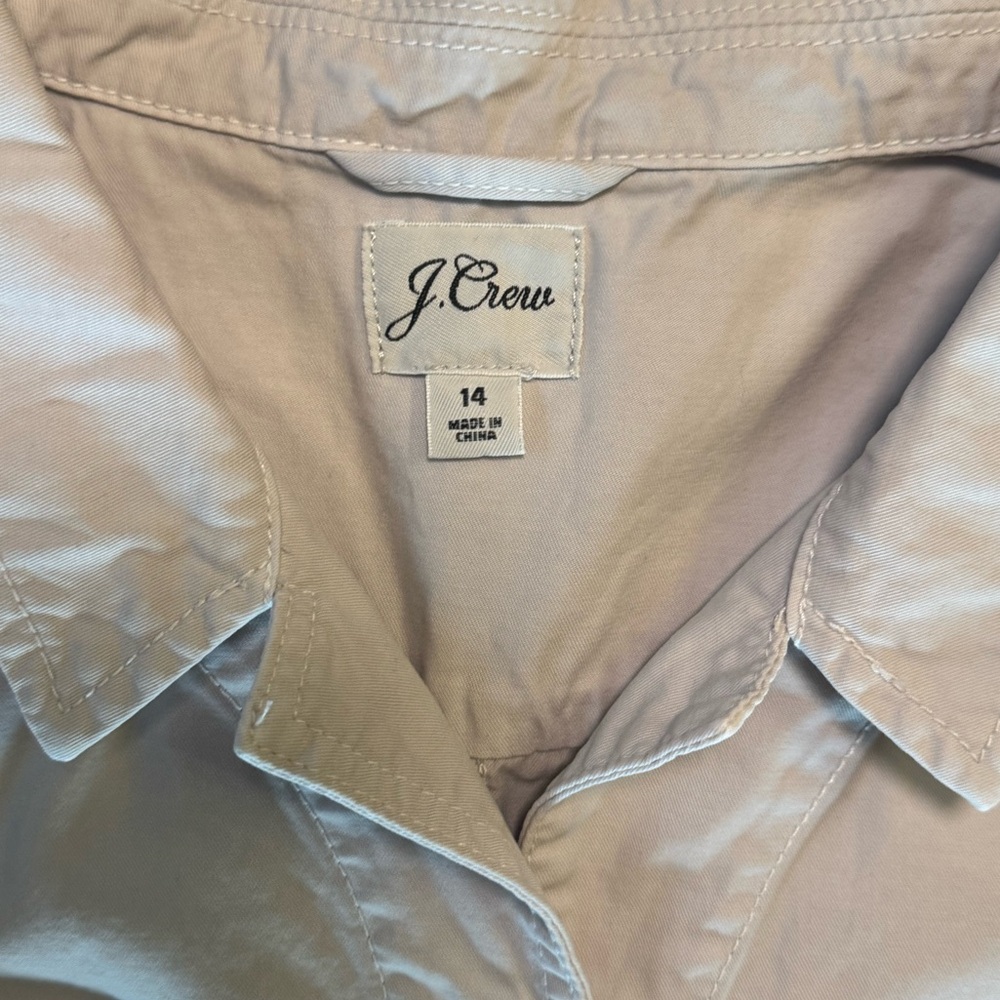 J. Crew Foundry Utility Cream Belted Jumpsuit Romper - Picture 4 of 5